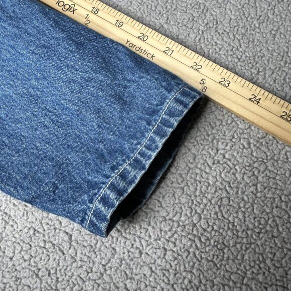 Erika & Co Jacket Womens Large Denim Button Front Utility Chore Pockets Vintage - Picture 9 of 11